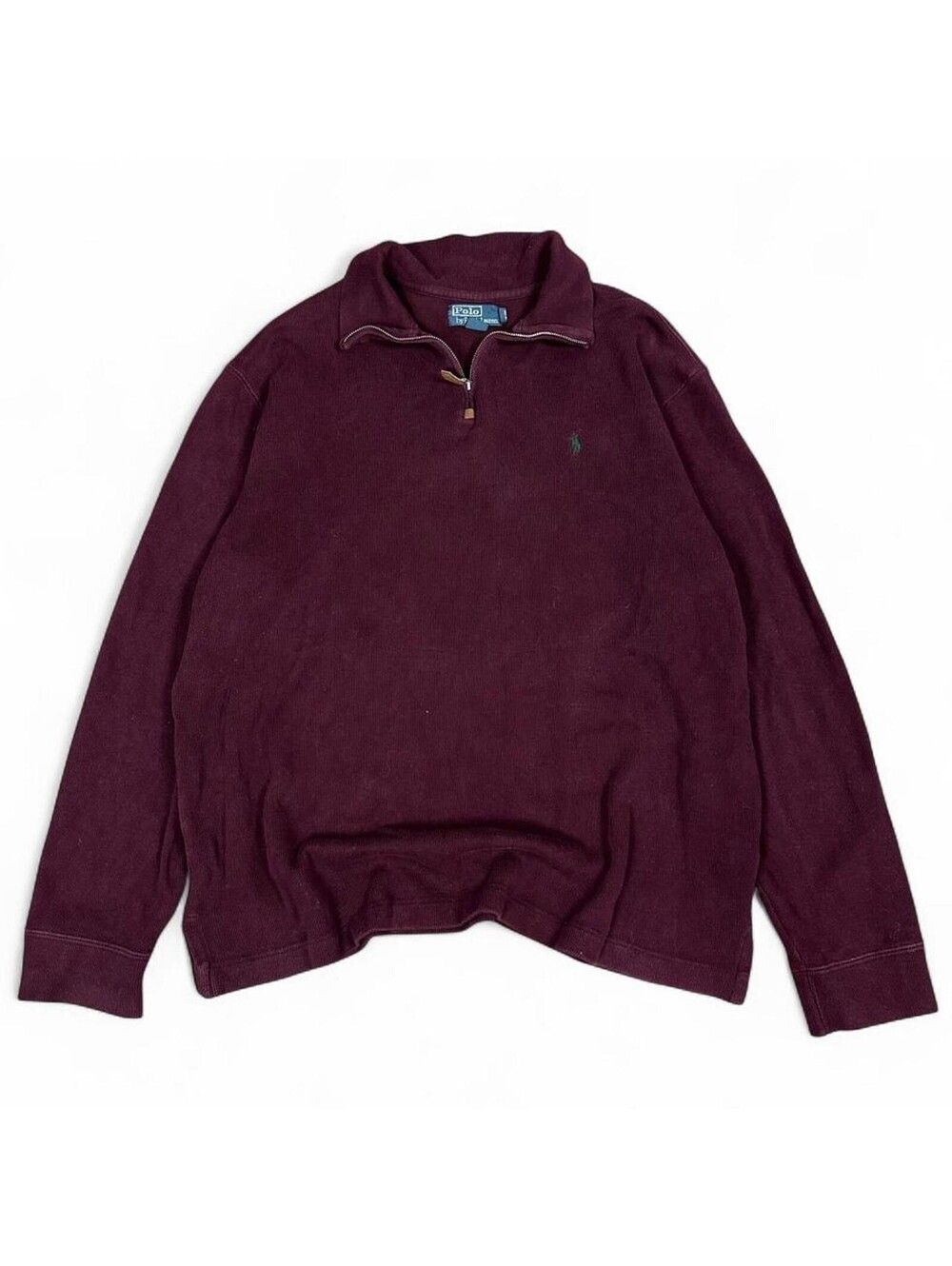 Vintage burgundy Polo Ralph Lauren quarter zip pullover sweater 1/4 zip Men Xl